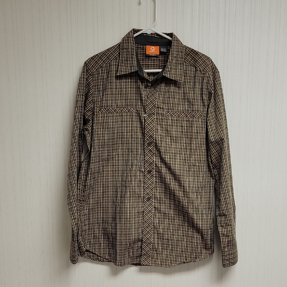 Merrell Long Sleeve Plaid Casual Button Down Shirt Men's Sz Medium NWT